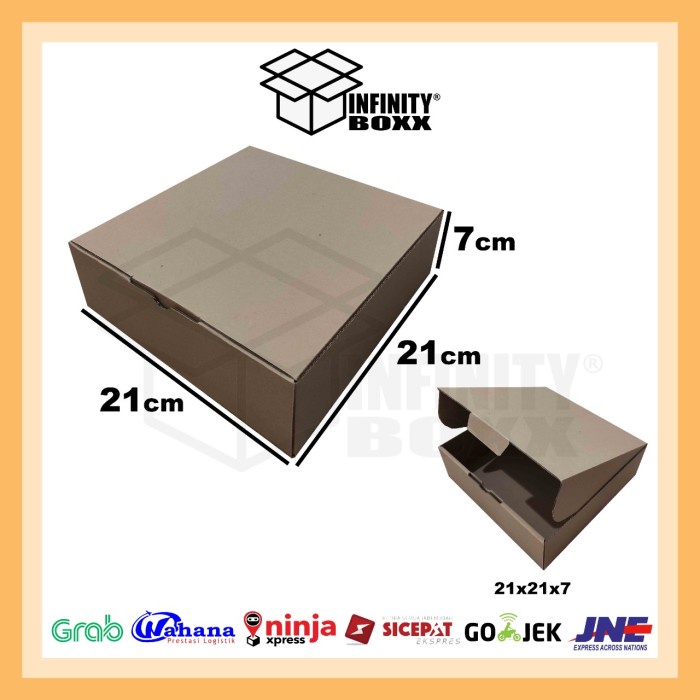 

kotak kardus pizza box die cut ukuran 21x21x7