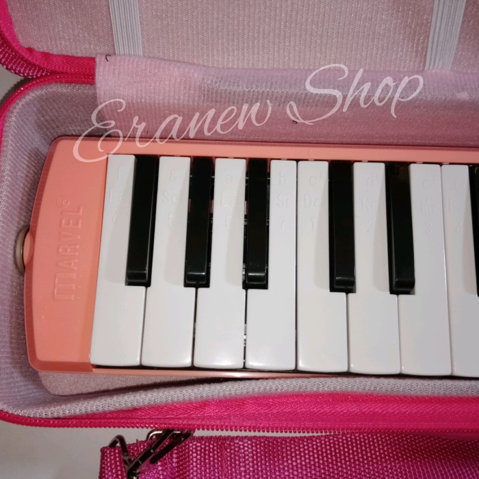 ✨READY✨ -Pianika Marvel asli Pianica Marvel bagus murah alat musik tiup - PINK HARD COVER