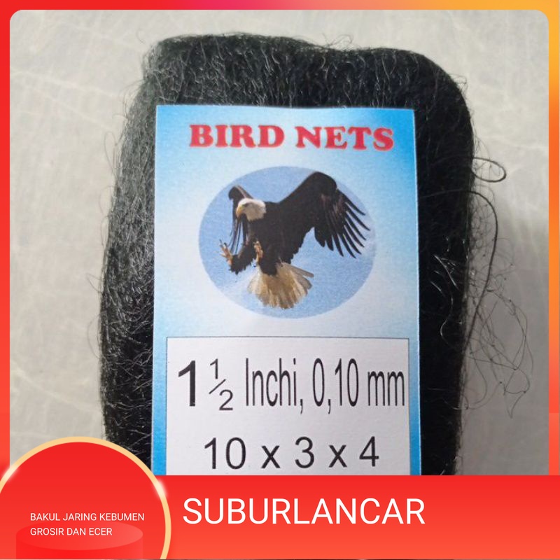 Jaring burung kecil 1½ inchi 10x3x4 Jaring burung emprit jaring burung hitam jaring burung siap paka