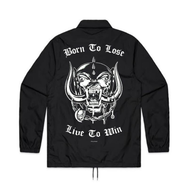 JAKET COACH BAND MOTORHEAD | COACH JAKET MOTOR | WINDBREAKERS BAND METAL MOTORHEAD | JAKET PARASUT B