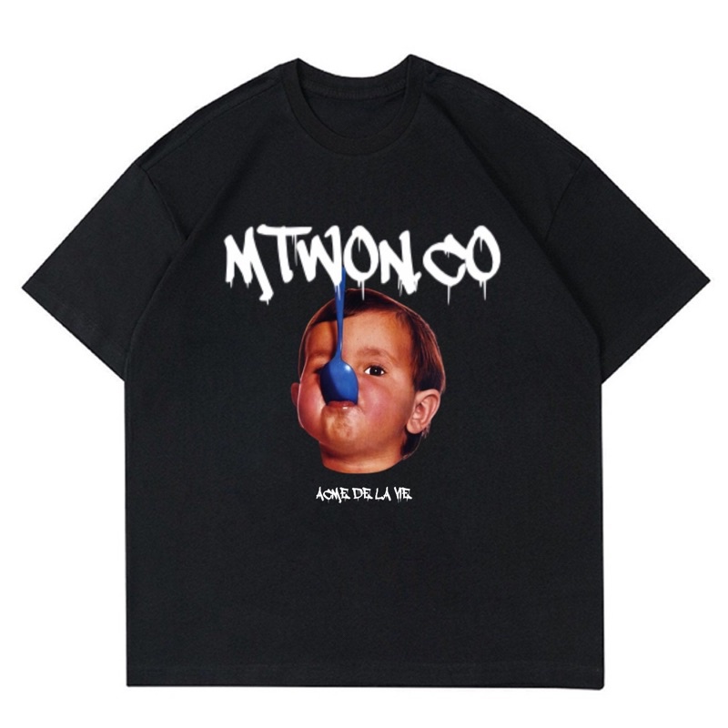 T-SHIRT MTWON AV | BABY SPOON | ACME DE LA VIE | KAOS HITAM & PUTIH BAJU | T SHIRT BLACK & WHITE BOO