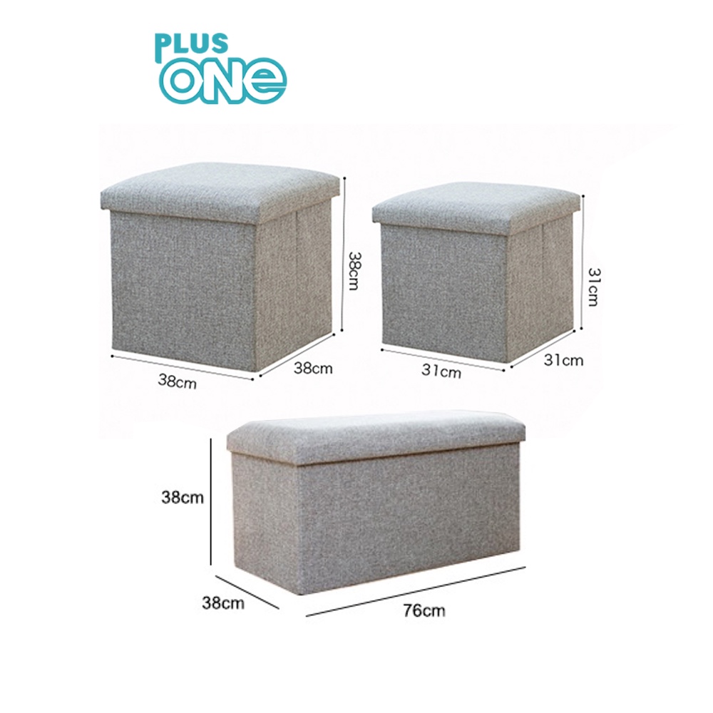 	 Plus One - Kursi Box Bangku Lipat Storage Box Sofa Tempat Penyimpanan Barang Serbaguna Z013 1049 1069 1070	