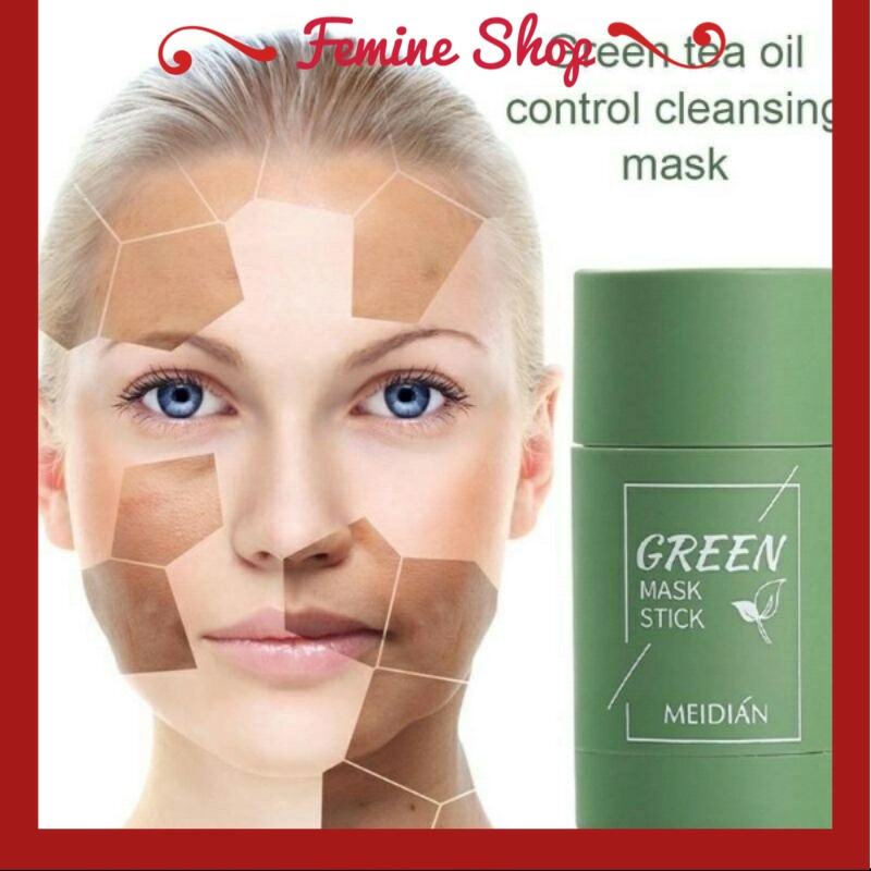Masker Green Tea Meidian Stick Original Untuk Menghilangkan Komedo, Jerawat Dan Minyak Di Wajah