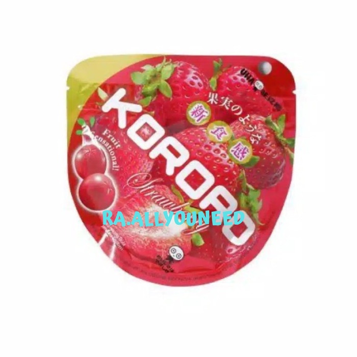 

Kororo Strawberry Jelly Candy/Kembang Gula Jeli Rasa Stroberi 40gr