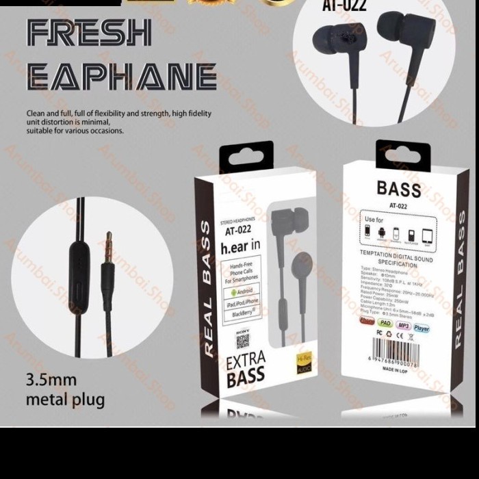 Earphone Headset Handsfree Sony AT022