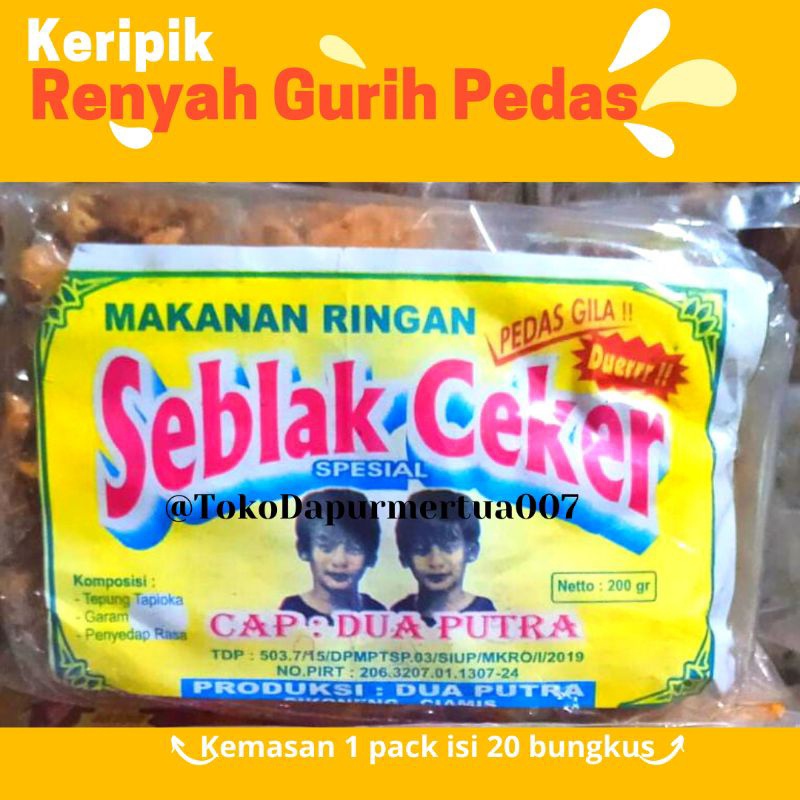 

Keripik / Cemilan - Seblak Ceker Pedas