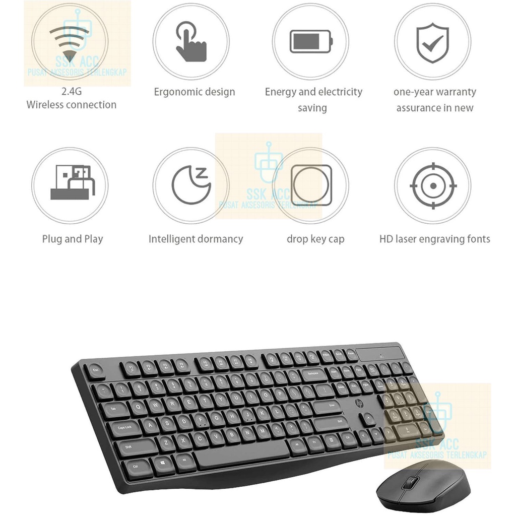 Wireless Keyboard Mouse Set | Keyboard Wireless Mouse Set Hp CS 10
