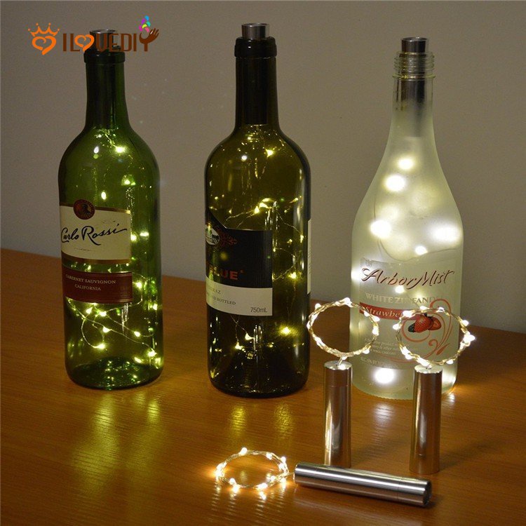 Hot Sale/Lampu Malam LED Bentuk Gabus Starry Light Lampu Botol Wine Untuk Dekorasi Xmas Pesta