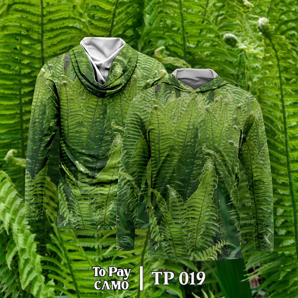 Baju Kamuflase Hunting Camo dan Kaos Berburu Lengan Panjang Camo untuk Pria - Berburu Motif Pakis