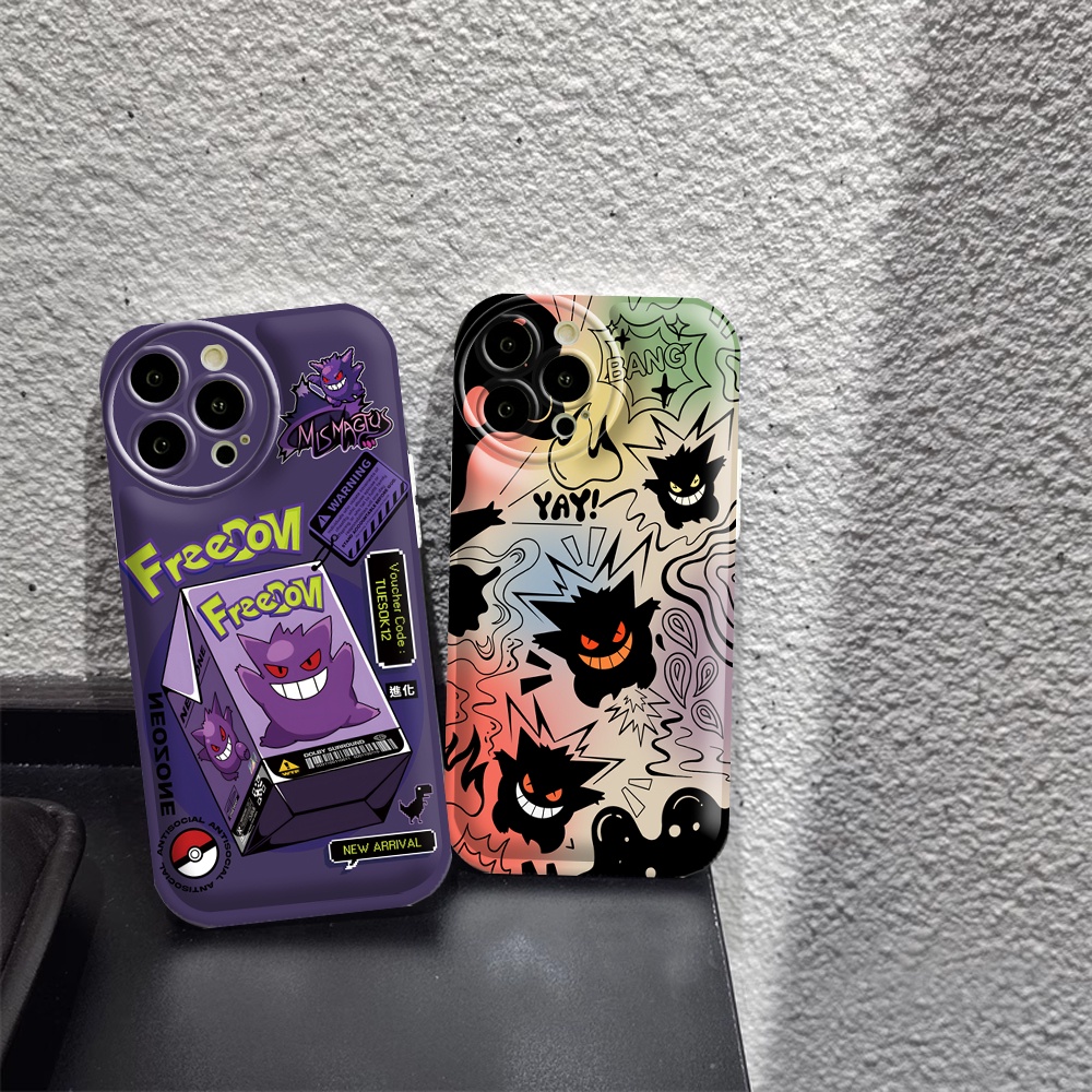 Soft TPU Case Realme C55 10 C15 C12 C25S C11 C20 realme5 5i 6i C3 8i C21Y C25Y Pokémon Gengai Bantal Udara Phone Case Cover