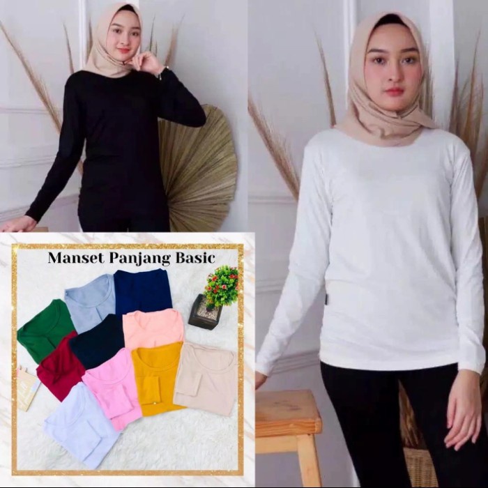 Promo Ramadhan - MANGSET BAJU HIJAB KAOS INNER MANSET OBLONG DALEMAN HIJAB - mustard/kuning - Sedia 