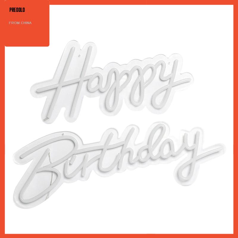 [Predolo] Happy Birthday Neon Sign LED Neon Lamp Pesta Ulang Tahun Dinding Art