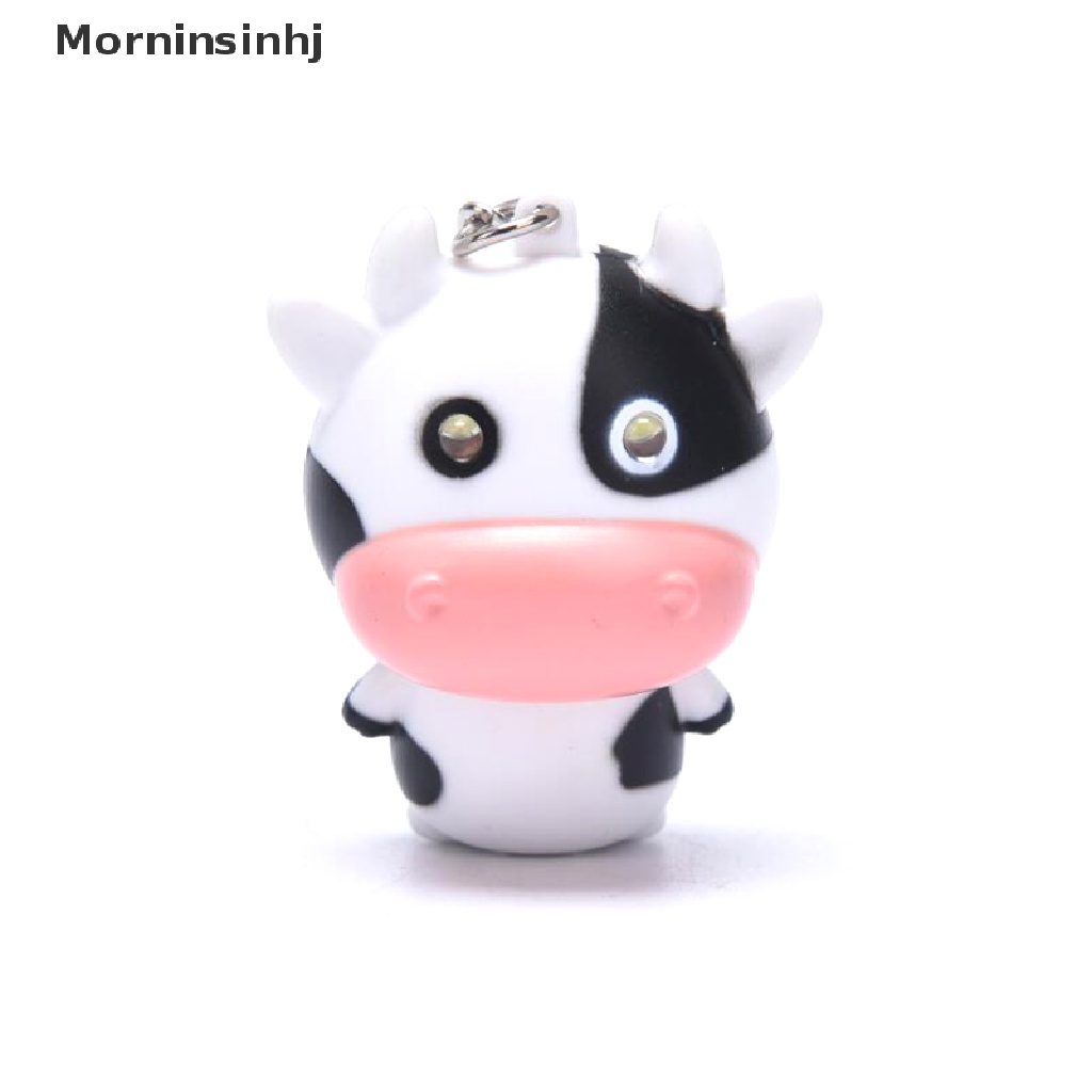 Mornin LED Cow Sapi Gantungan Kunci Senter Suara Obor Mini Mainan Anak Animal Key Ring id