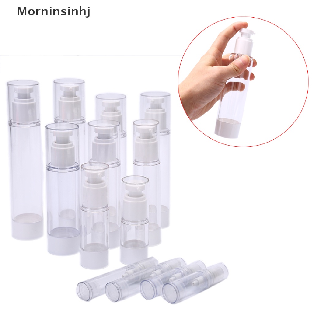 Mornin Botol Plastik Transparan Airless Pump Vacuum Bottle 5-120ml id