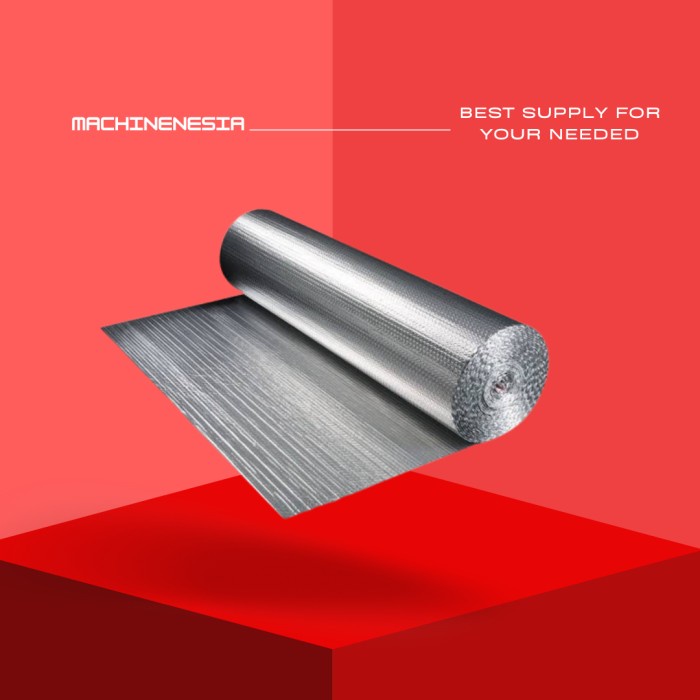 Foilku Aluminium Foil Atap Bubble Roll Doubles Side / Alumunium Foil Bubble