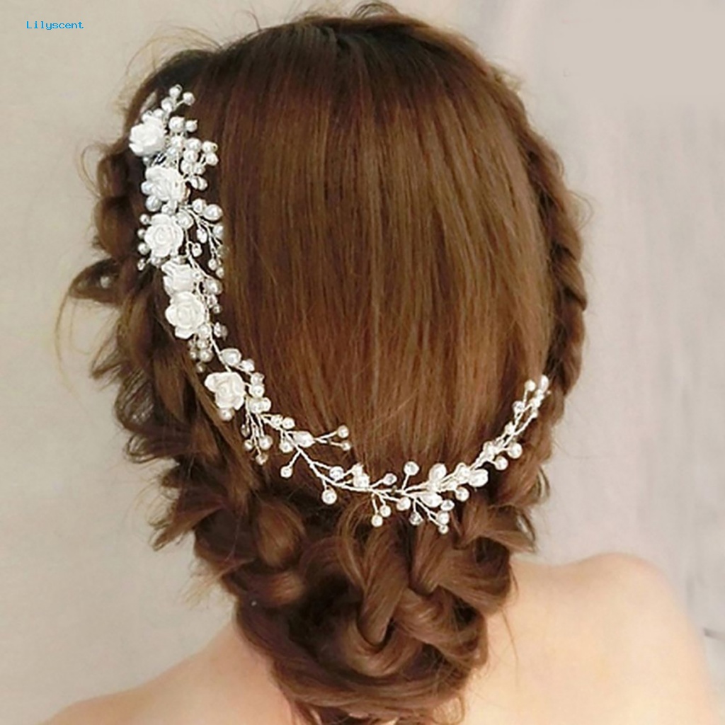 Lilyscent Perlengkapan Pernikahan Sliver Headpiece Untuk Pernikahan Wanita Dan Anak Perempuan Kristal Bridal Hias Aksesoris Rambut Dapat Ditekuk