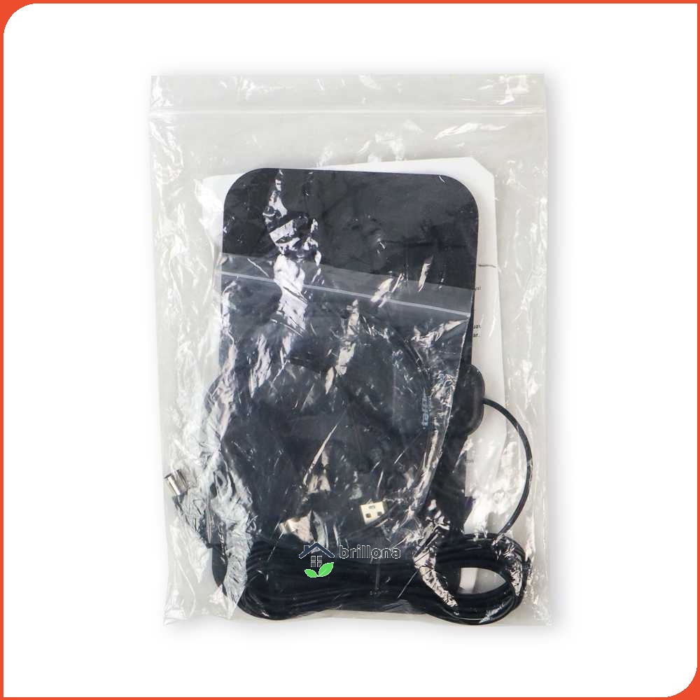 Antena TV Indoor Paket Dengan Penguat Sinyal Boster High Gain 25dB Antenna Bundling Booster Signal Amplifier Spider Pattern Taffware