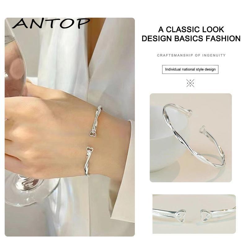 【Antop】 Double-layer Cinta Gelang Mobius Gelang Wanita Sterling Silver Desain Musim Panas Bermutu Tinggi