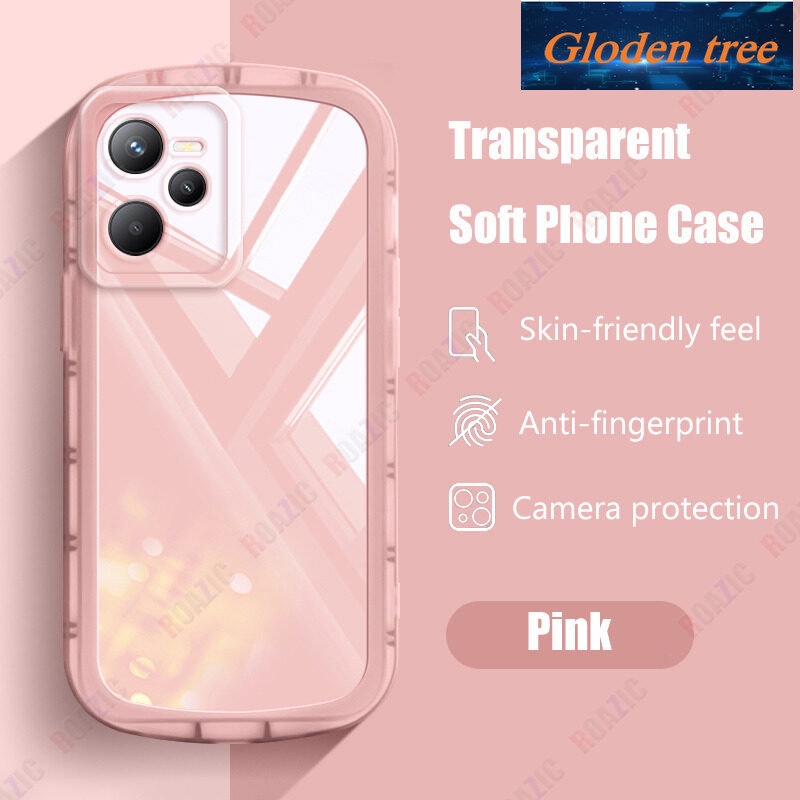 Gloden tree Transparan Simple Phone Case Untuk Realme C35/Narzo 50A Prime Ins Lembut Silikon Shockproof Casing Full Cover Lensa Kamera Pelindung Cover