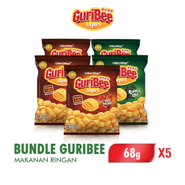 

Guribee BBQ Balado 3 x 68 gr + Rumput Laut 2 x 68 gr