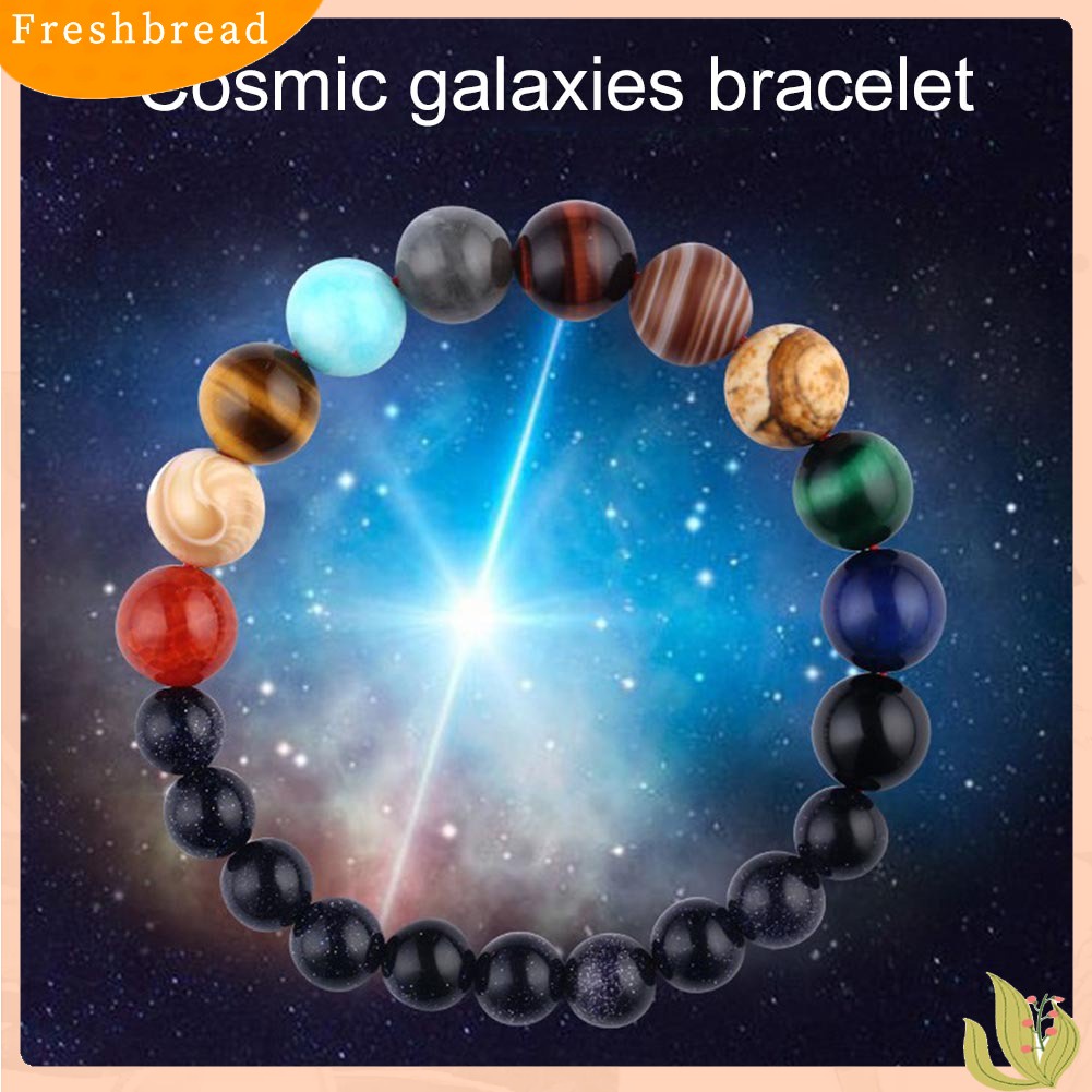 &lt; Freshbread &gt; Mode Semesta 8planet Manik-Manik Gelang Bangle Pasangan Perhiasan Elastis Hadiah