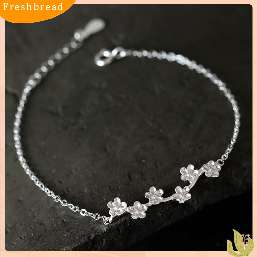 &lt; Freshbread &gt; Wanita Mode Plum Blossom Bunga Kabel Rantai Gelang Bangle Perhiasan Hadiah