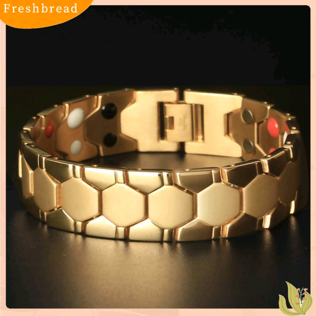 < Freshbread > Pria Gelang ic Alloy Tahan Lama Dilepas Gelang Terapi Perhiasan Harian