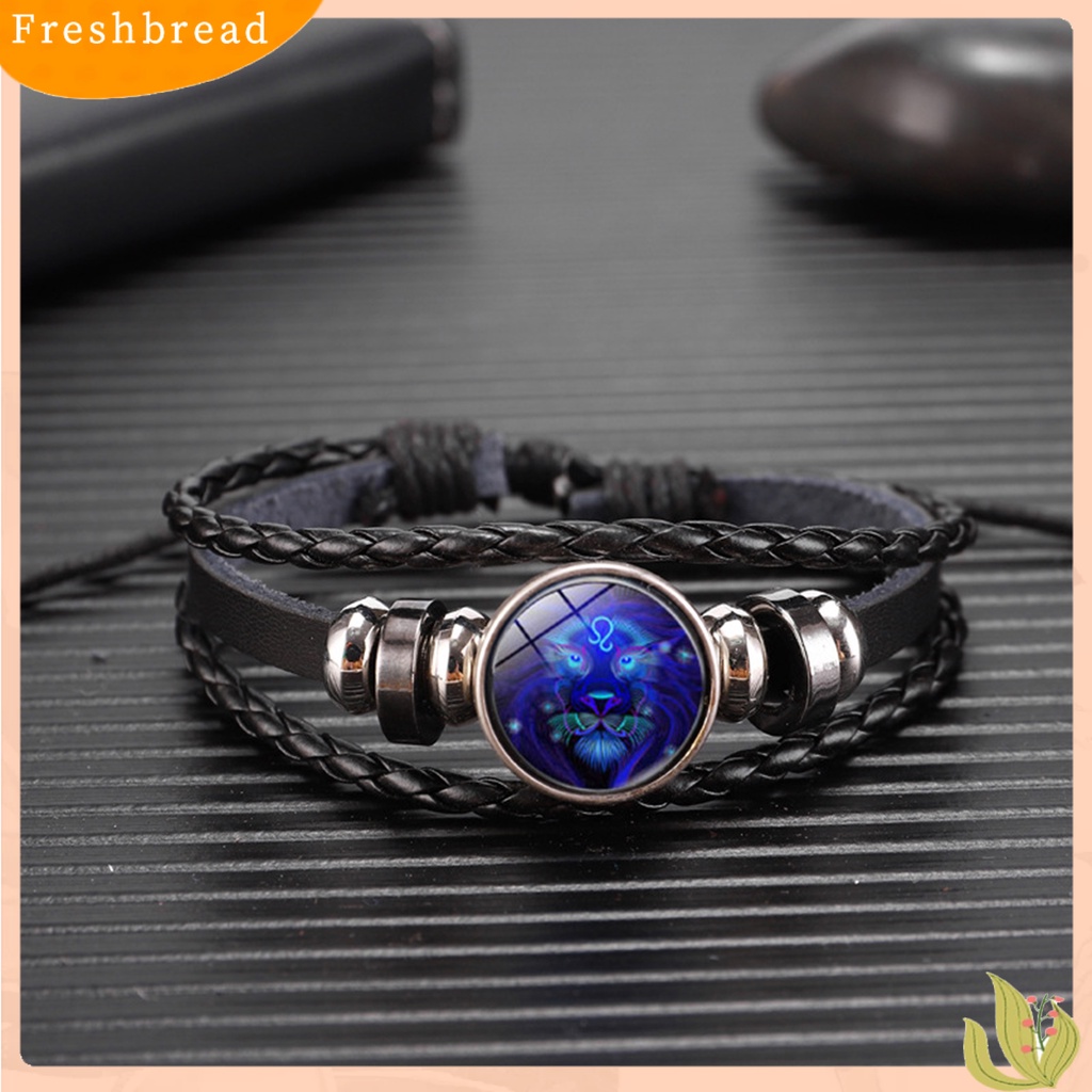 &lt; Freshbread &gt; Multilayer Charm Bracelet Adjustable Luminescent Twelve Constellation Braided Bracelet Untuk Kehidupan Sehari-Hari