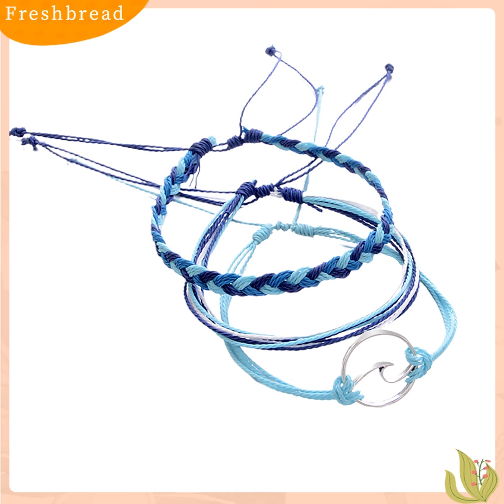 &lt; Freshbread &gt; Gelang Tangan Rantai Ankle Pantai Bahan Alloy Tahan Air Multi-layer Untuk Hadiah