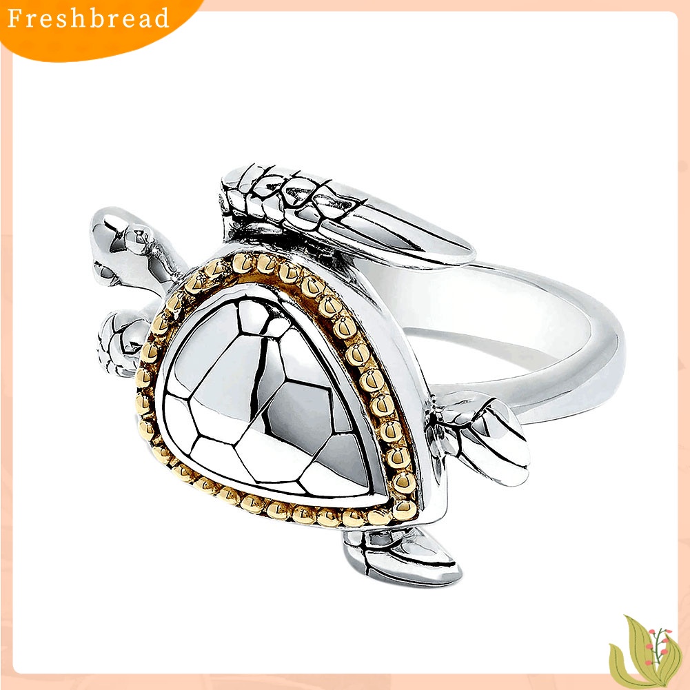 &lt; Freshbread &gt; Fashion Wanita Kura-Kura Tipis Band Jari Cincin Pesta Club Perhiasan Teman Hadiah