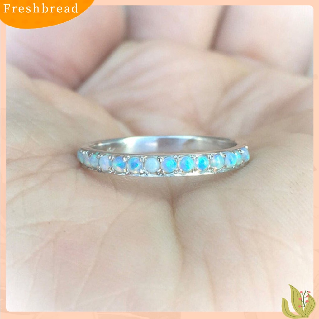 &lt; Freshbread &gt; Wanita Cincin Geometris Berwarna Berlian Imitasi Perhiasan Electroplating Fashion Penampilan Jari Cincin Untuk Pernikahan