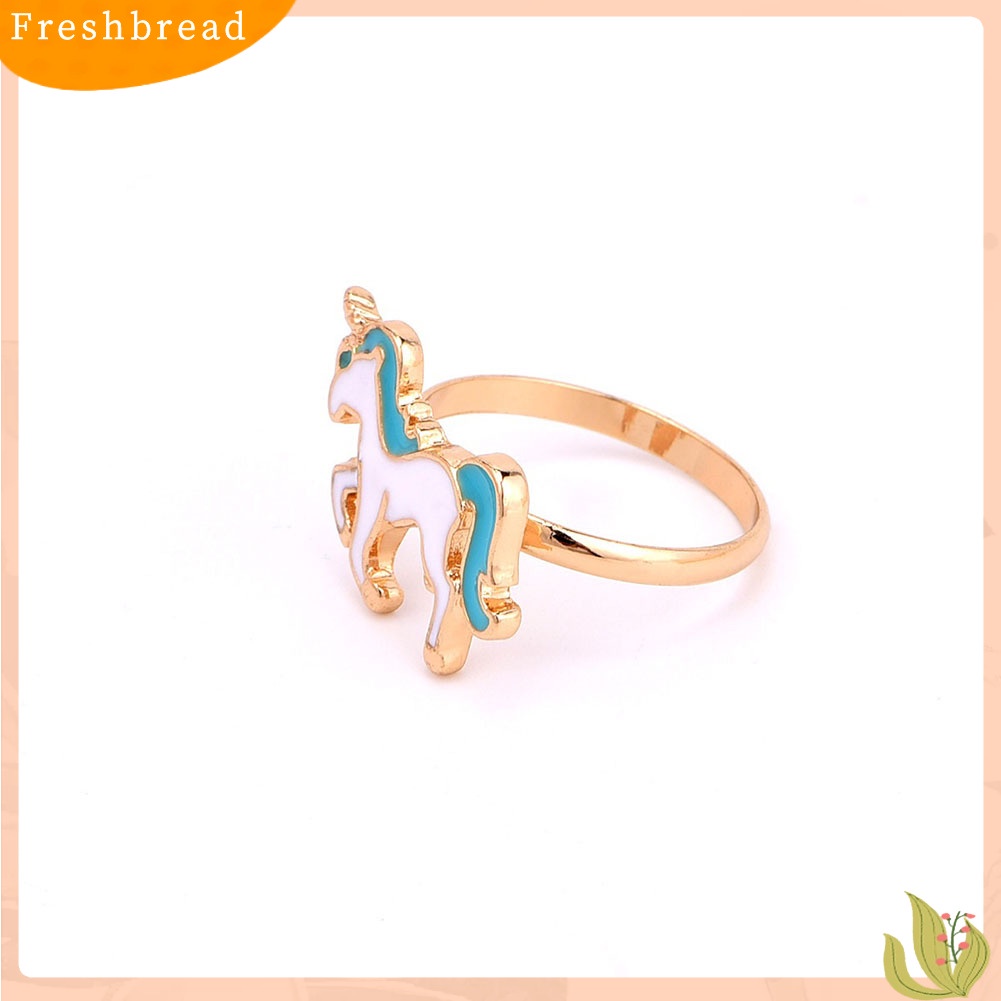 &lt; Freshbread &gt; Indah Kartun Peri Dongeng Enamel Wanita Gadis Anak-Anak Jari Cincin Perhiasan