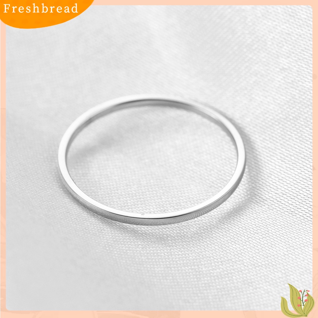 &lt; Freshbread &gt; Cincin Indah Eye-catching All-match Hias Glittery Titanium Steel Cincin Pasangan Sederhana Untuk Anniversary