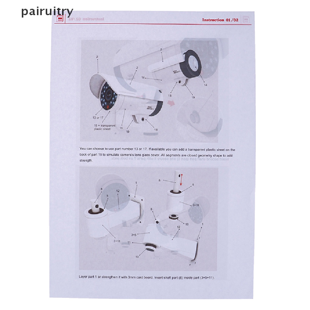 Prt 1:1 Paper Model Fake Security Dummy Kamera Pengintai Security Model Puzzle PRT