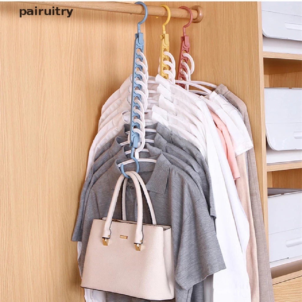 Prt Gantungan Baju Ajaib 9lubang Multifungsi folding hanger rotag Gantungan Baju PRT