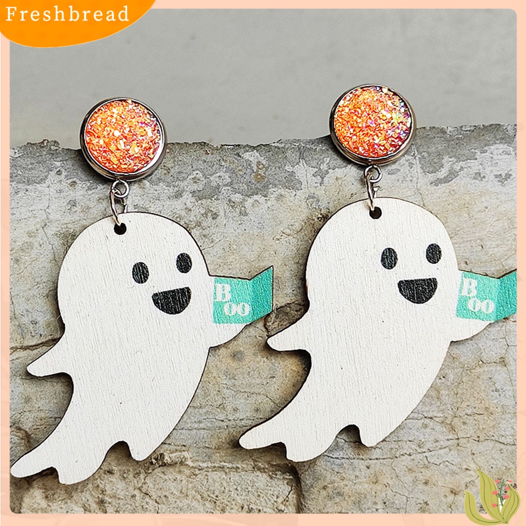 &lt; Freshbread &gt; 1pasang Anting Kreatif Pengerjaan Halus Indah Dekorasi Halloween Anting Labu Lucu Untuk Pesta