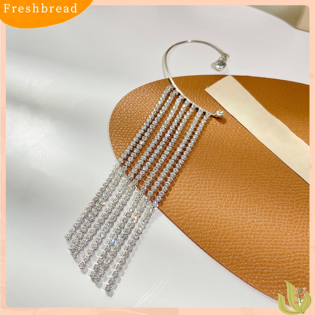 &lt; Freshbread &gt; 1Pc Klip Telinga Hias Bentuk C Desain Rumbai Geometris Anting Klip Untuk Kehidupan Sehari-Hari