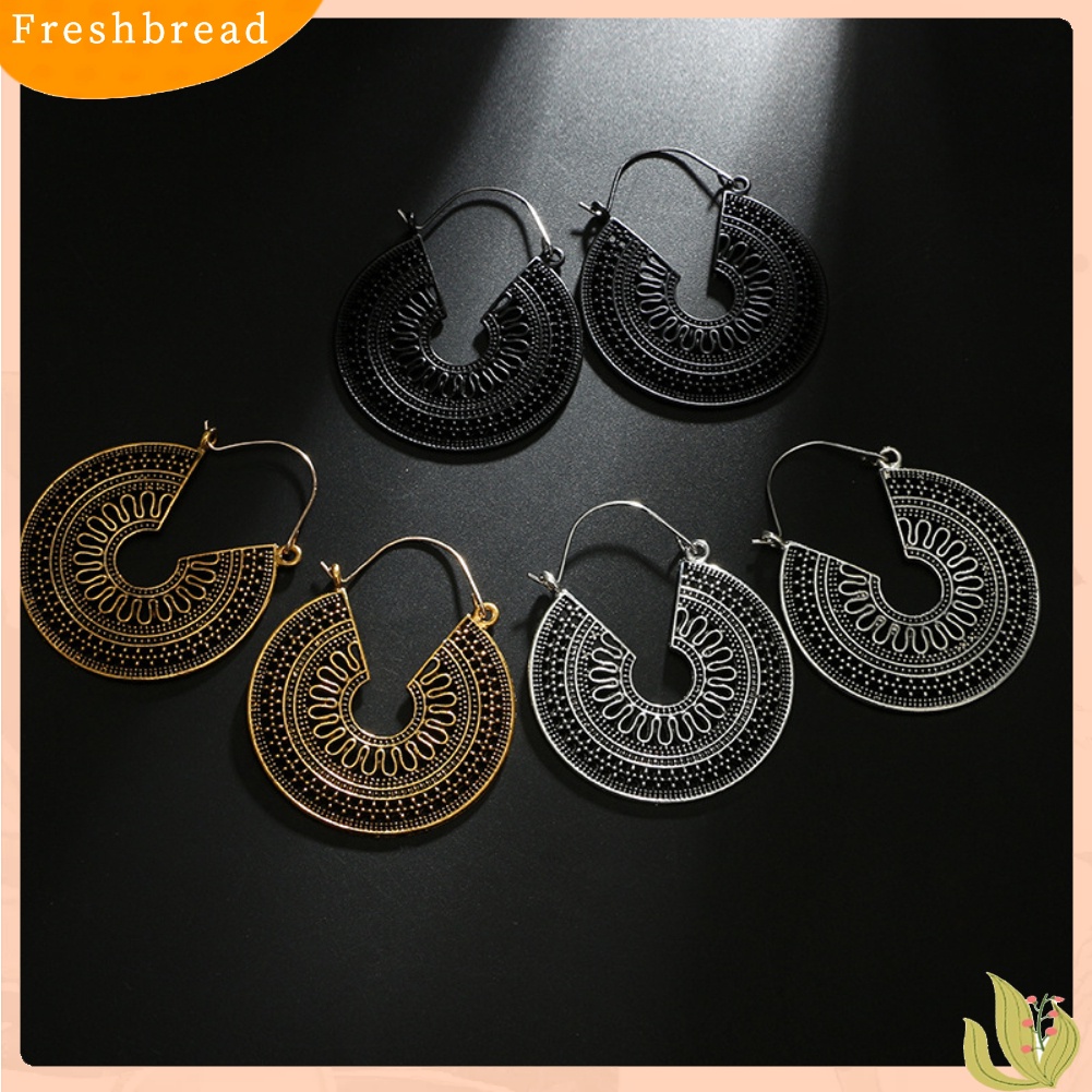 &lt; Freshbread &gt; Wanita C Bentuk Berongga Anting Hoop Vintage Pesta Club Pub Cocktail Perhiasan Hadiah