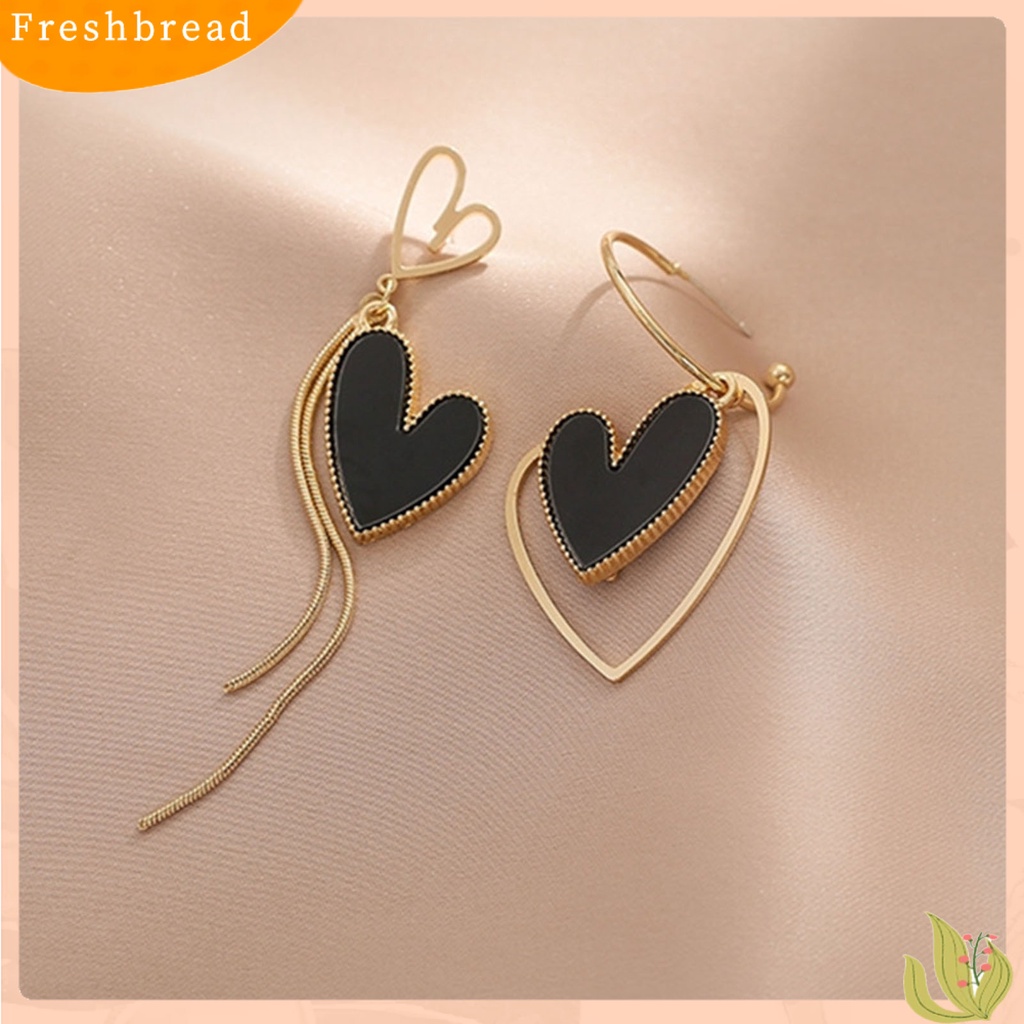 &lt; Freshbread &gt; 1pasang Anting Tusuk Asimetris Anti Karat Chic Cewek Asimetris Anting Panjang Untuk Pesta