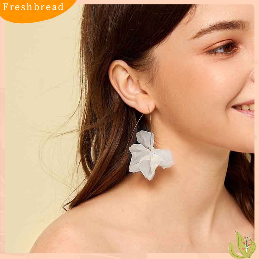 &lt; Freshbread &gt; 1pasang Anting Kait Bunga Bohemian Perhiasan Berlebihan Handmade Anting Kelopak Untuk Pakaian Sehari-Hari Pacaran Pernikahan