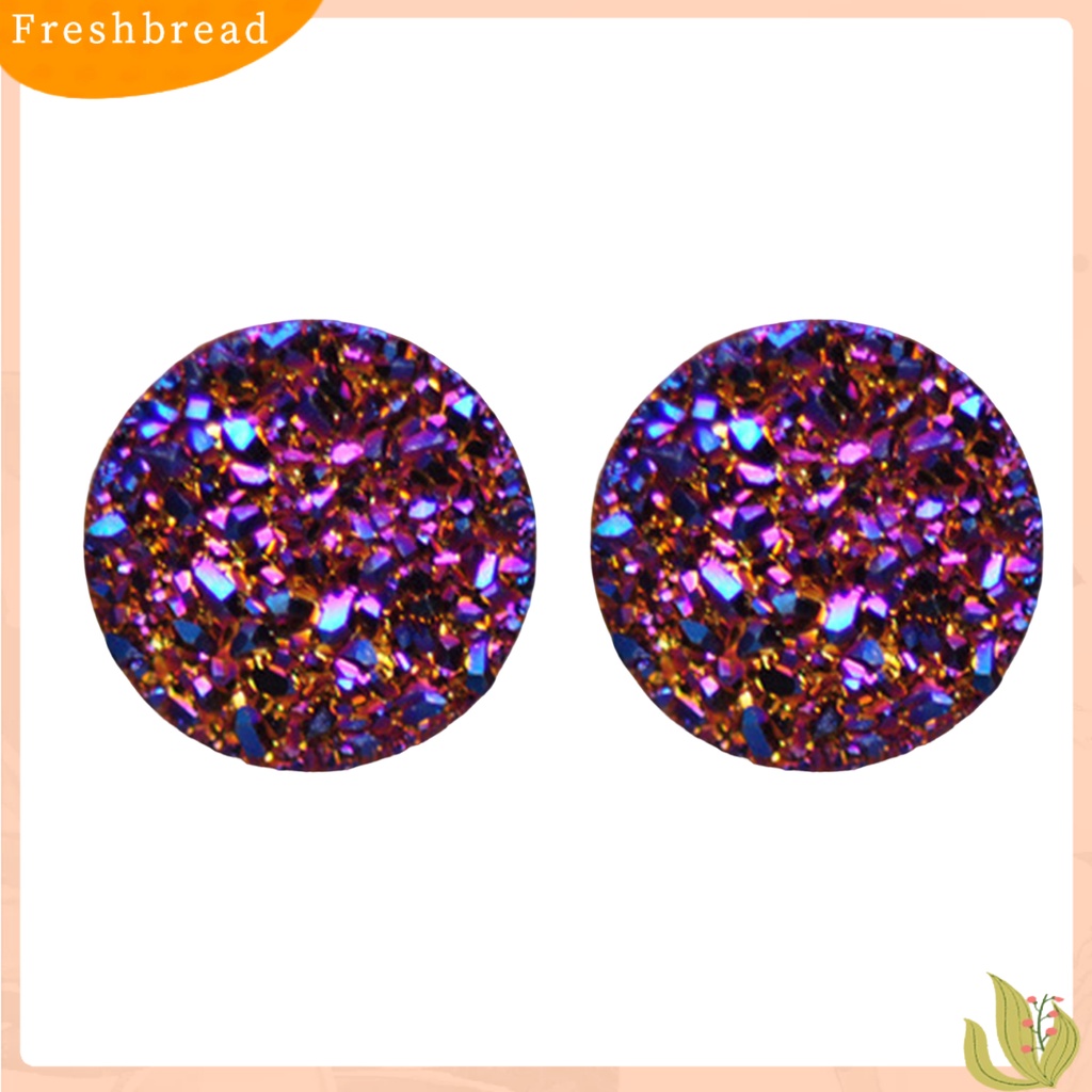 &lt; Freshbread &gt; 1pasang Klip Telinga Shiny Non-piercing Tanpa Sakit Geometris Electroplating Fashion Wanita Pria ic Stud Earrings Perhiasan Hadiah Untuk Pakaian Sehari-Hari