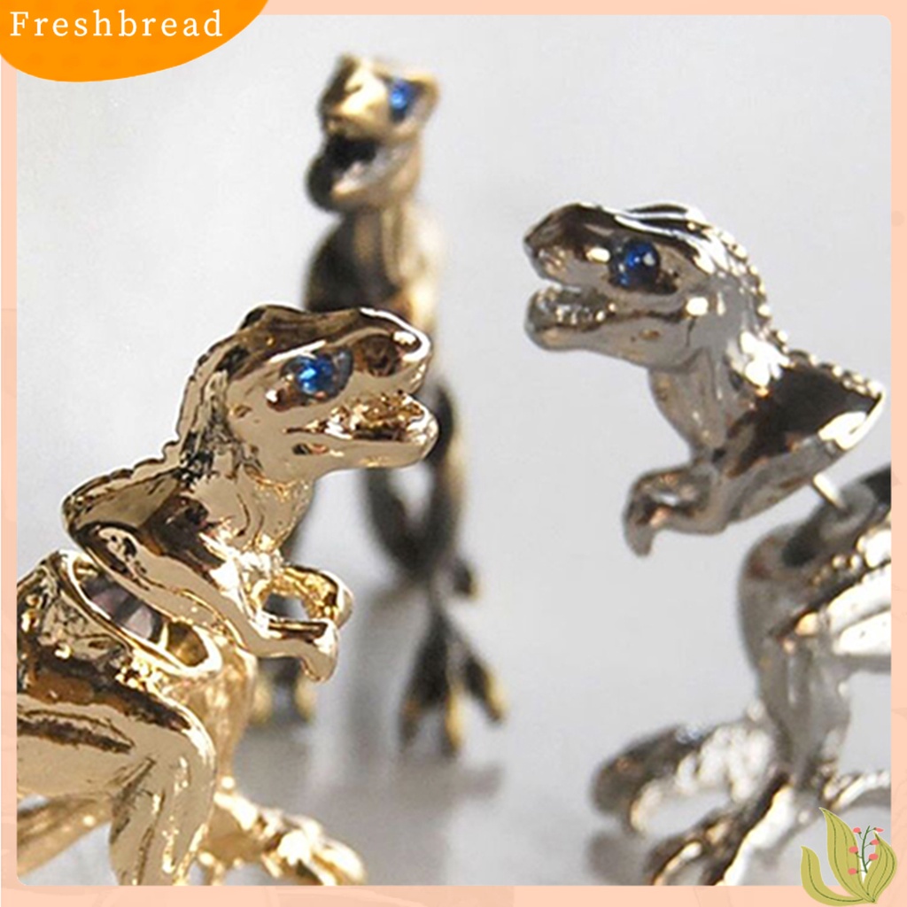 &lt; Freshbread &gt; Ear Studs Punk Bentuk Dinosaurus Alloy Indah 3D Anting Tusuk Hewan Untuk Pesta