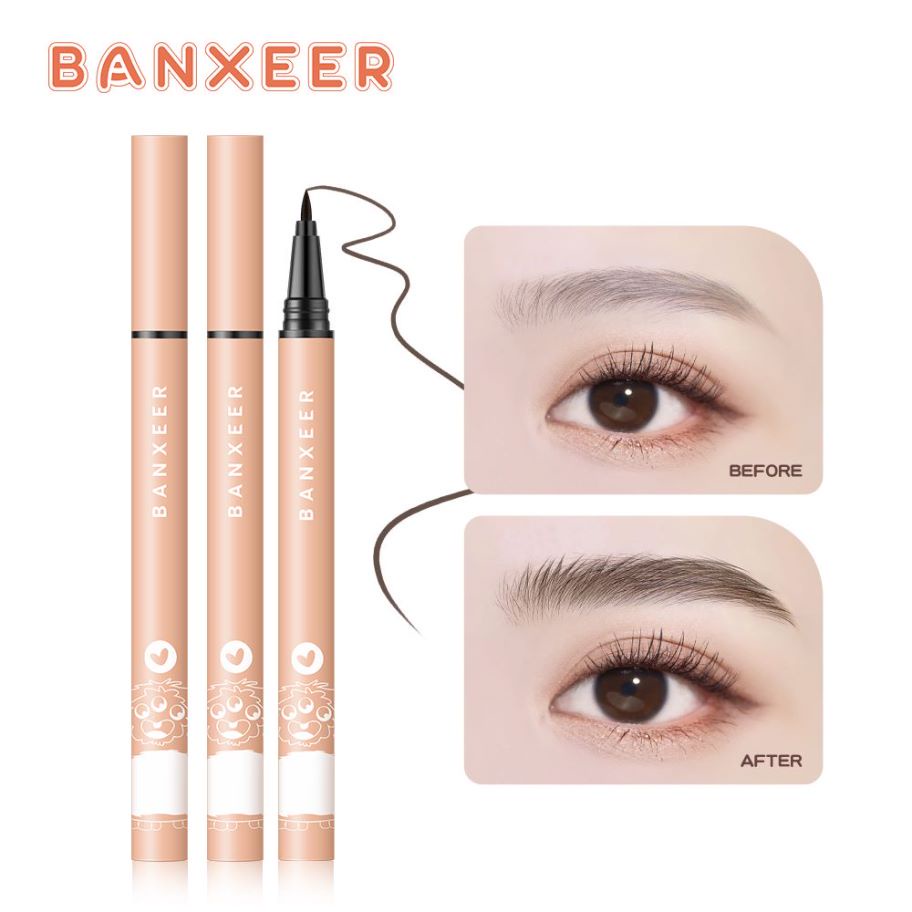 BANXEER Liquid Eyebrow Pen Pensil Alis WaterProof Tahan Lama BM12 [Emperor]