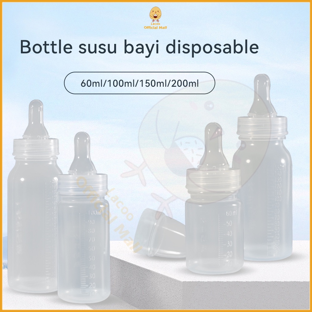 Lacoo Botol susu bayi steril BPA Free Botol susu sekali pakai Bottle disposable Steri bottle untuk travel