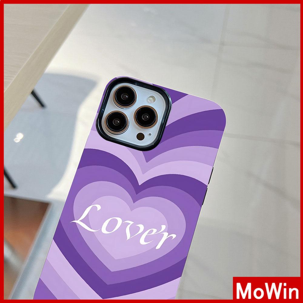 For iPhone 14 Pro Max iPhone Case Black Glossy TPU Soft Case Shockproof Protection Camera Purple Love Compatible with iPhone 13 Pro max 12 Pro Max 11 xr xs max 7Plus 8Plus