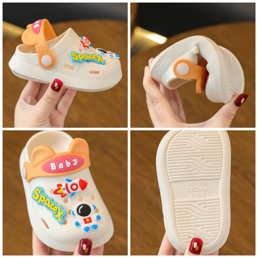 GROSIRTAS LV0291 Sandal Slop Import astronot Anak Laki-laki Perempuan Termurah Kekinian Sendal Casual