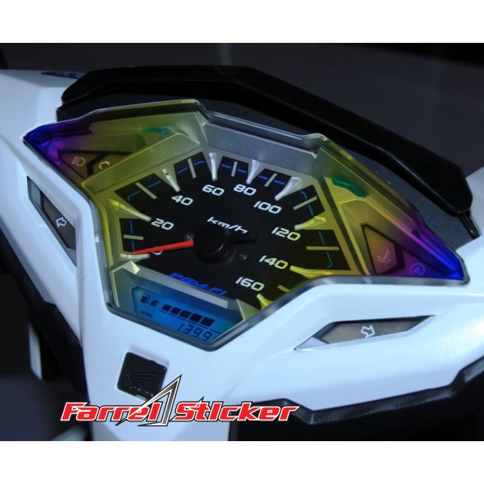 stiker Anti Gores Spido Vario 125 150 Led old Speedomete super glossy - Hitam