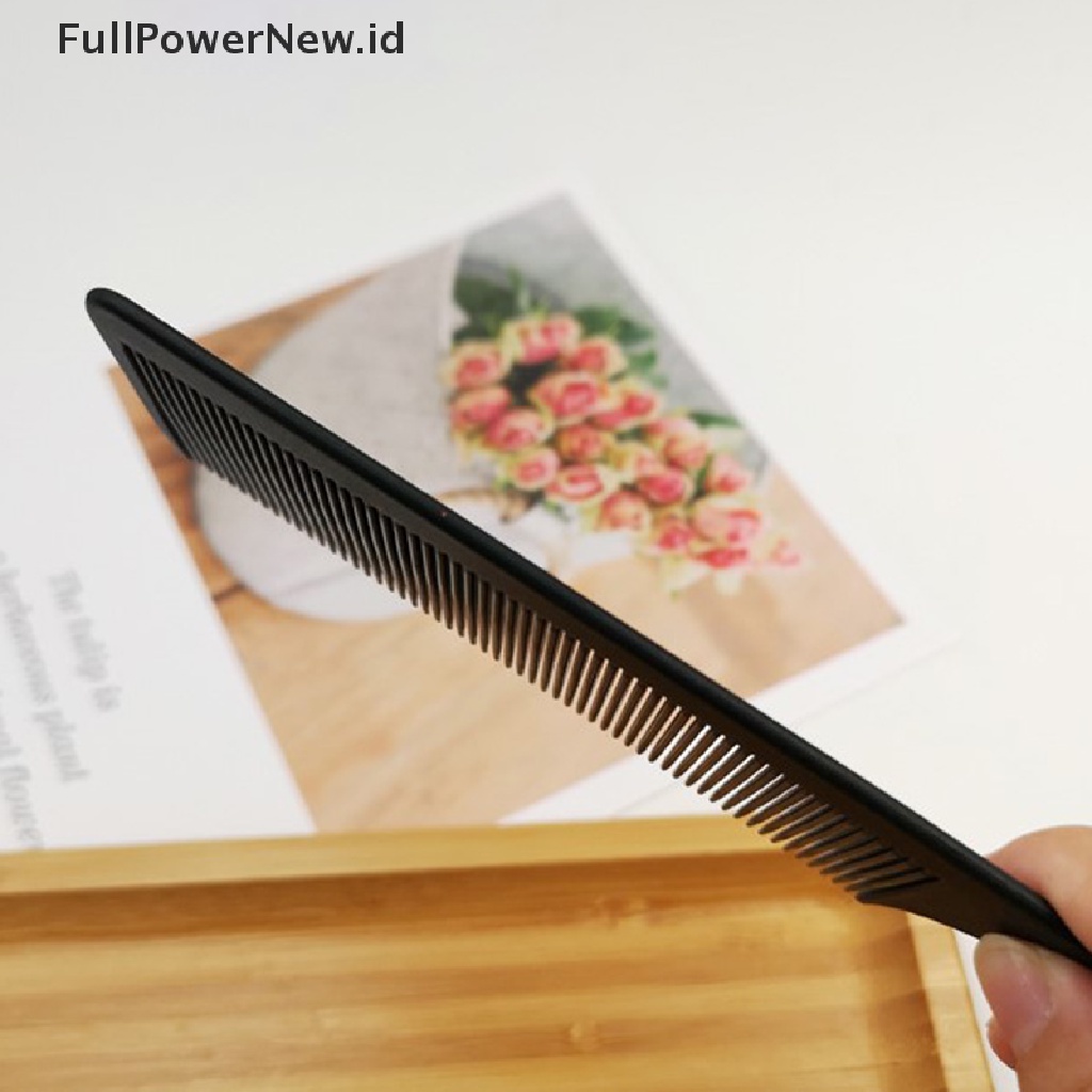 Power 2pcs Sisir Salon Rambut Hitam Hairdressing Carbon Comb Antistatis Dan Tahan Panas ID