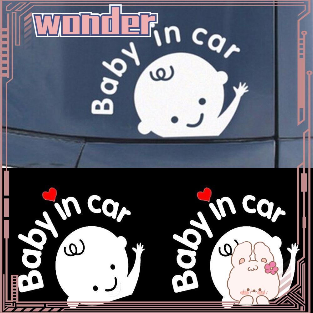 Wonder Baby In Car New 16 * 13cm Jendela Aksesoris Mobil Tahan Air Auto Decal Auto-styling