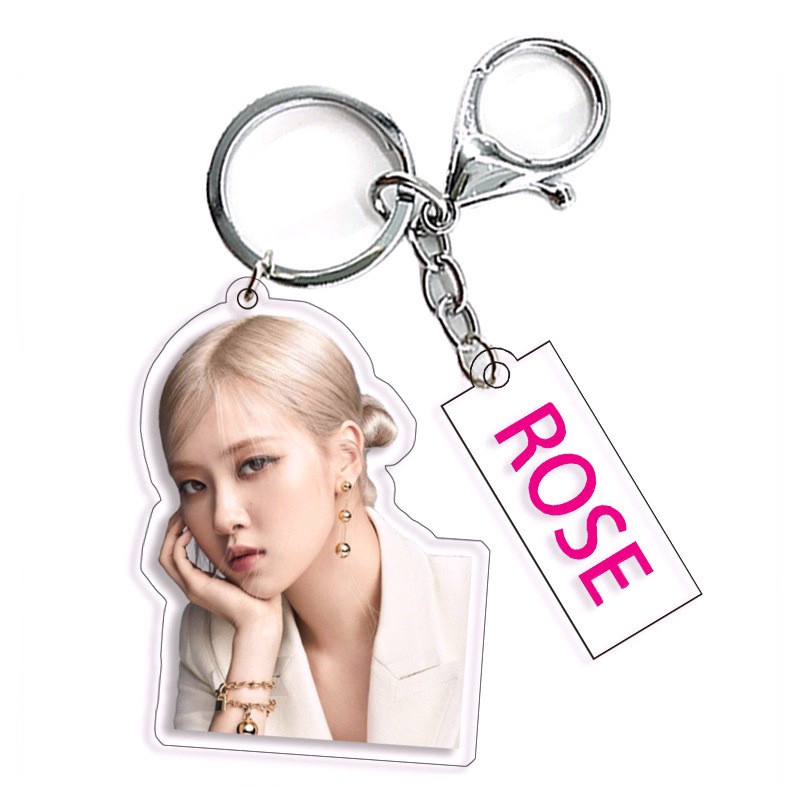 1pcs Korea Blackpink Gantungan Kunci Acrylic Mungil JINNIE JISOO LISA ROSE BP Karakter Liontin Untuk Festival Perempuan Dewasa Blackpink